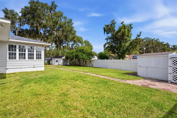 View of backyard