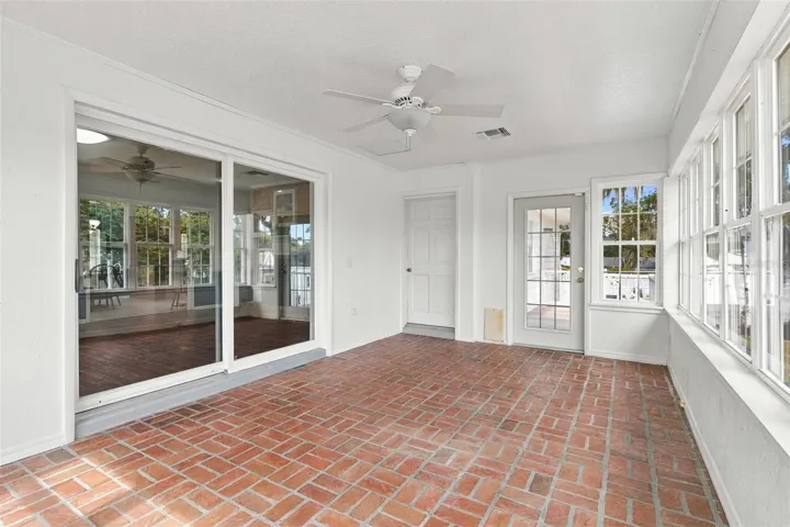 Lanai with marble windowsills