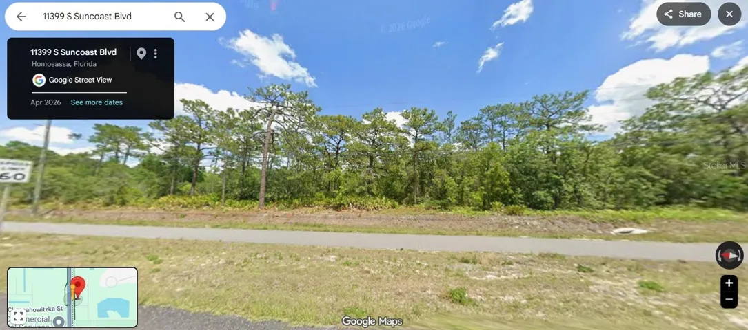 View from Suncoast Blvd aka Us highway 19