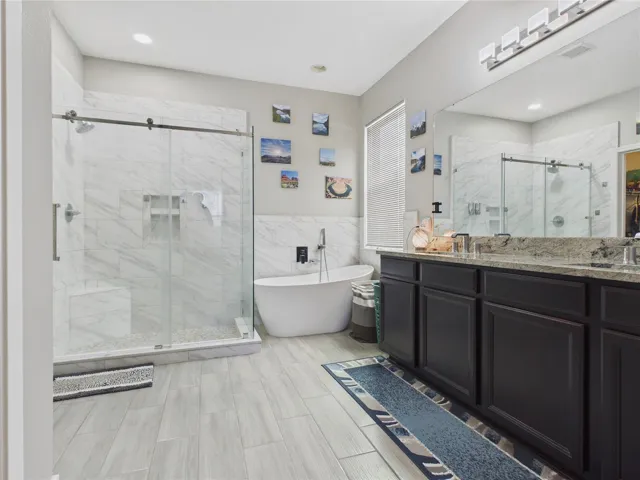 Primary bathroom first floor living