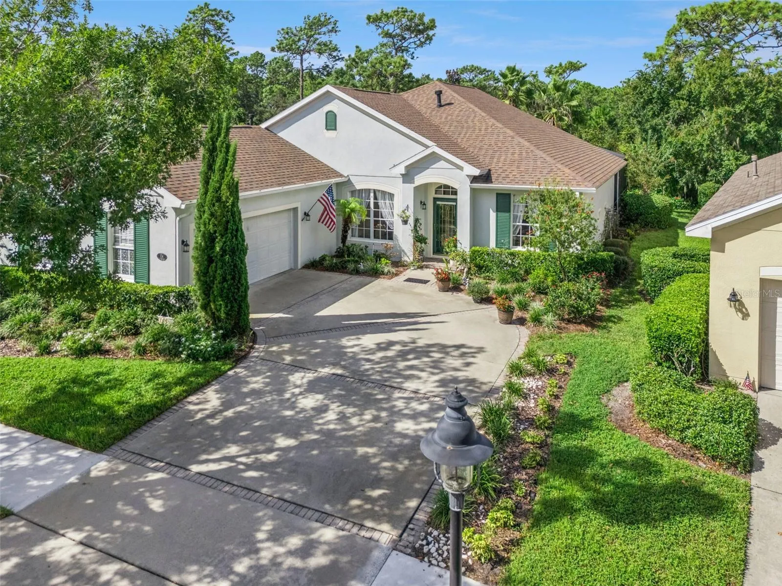 Aerial view from the front of the home