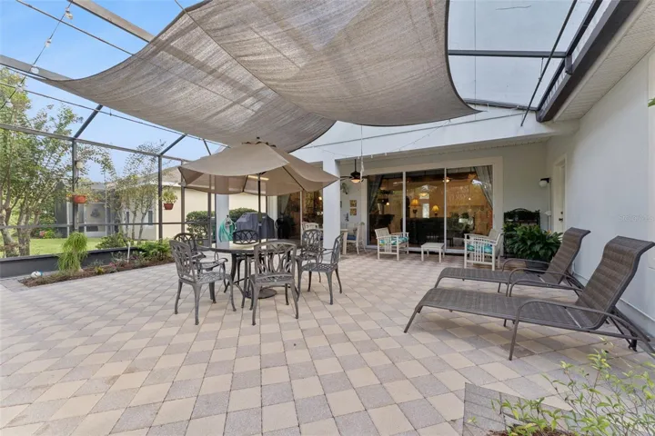 Screen enclosed covered patio