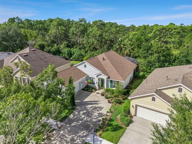 Aerial view from the front of the home