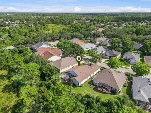 Aerial view of the home's location &amp; surrounding neighborhood area