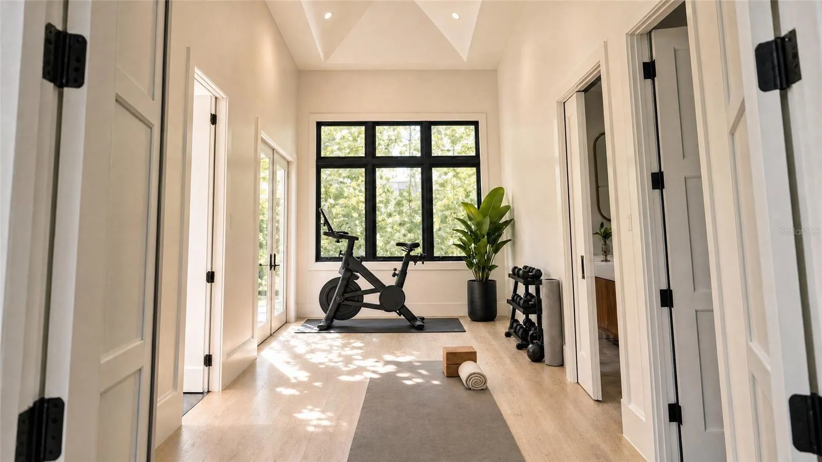 Fitness room, with virtual staging