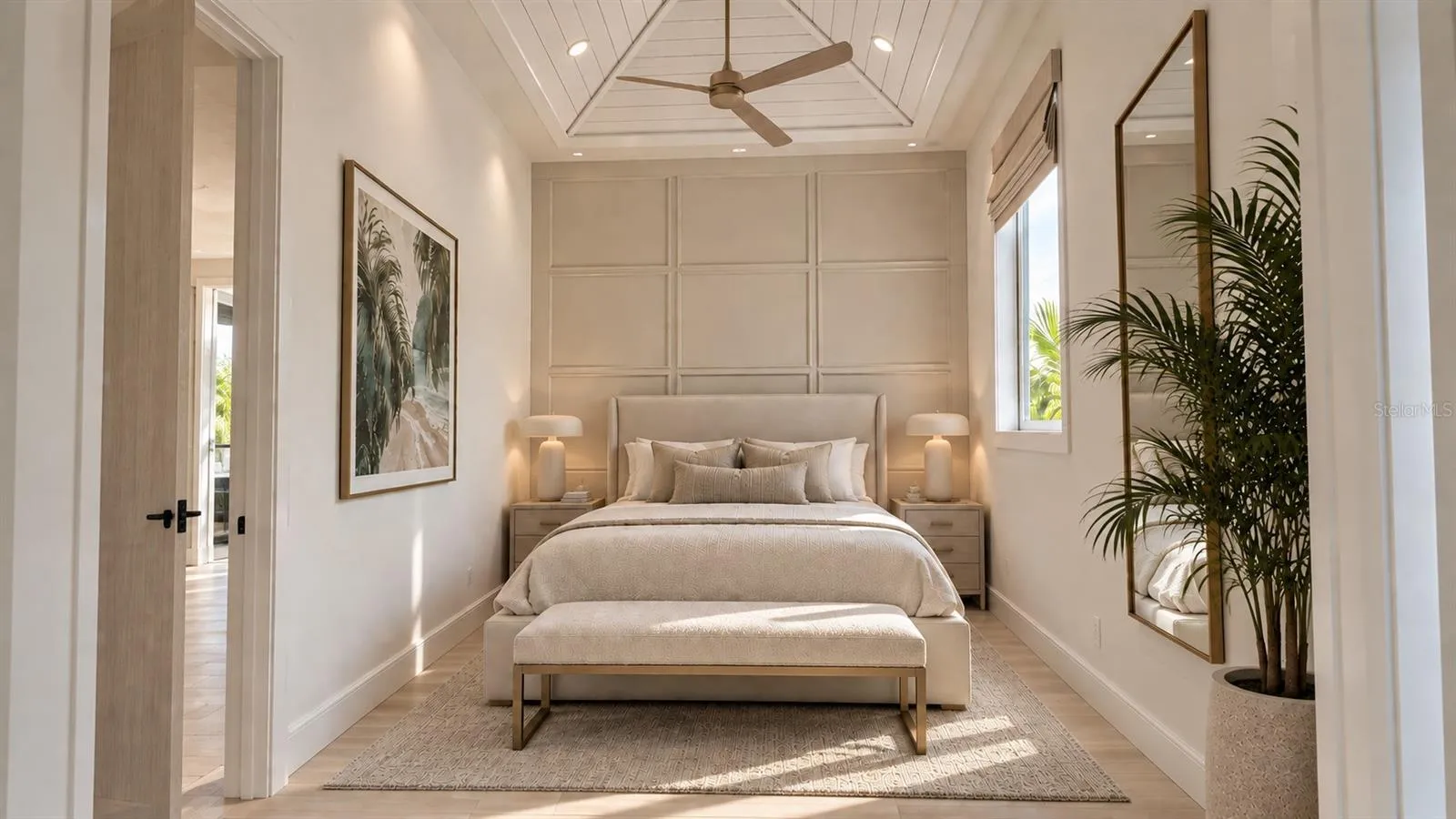 Guest bedroom, with virtual staging