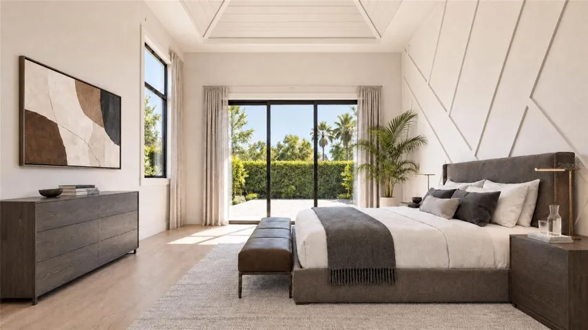 Primary bedroom, with virtual staging