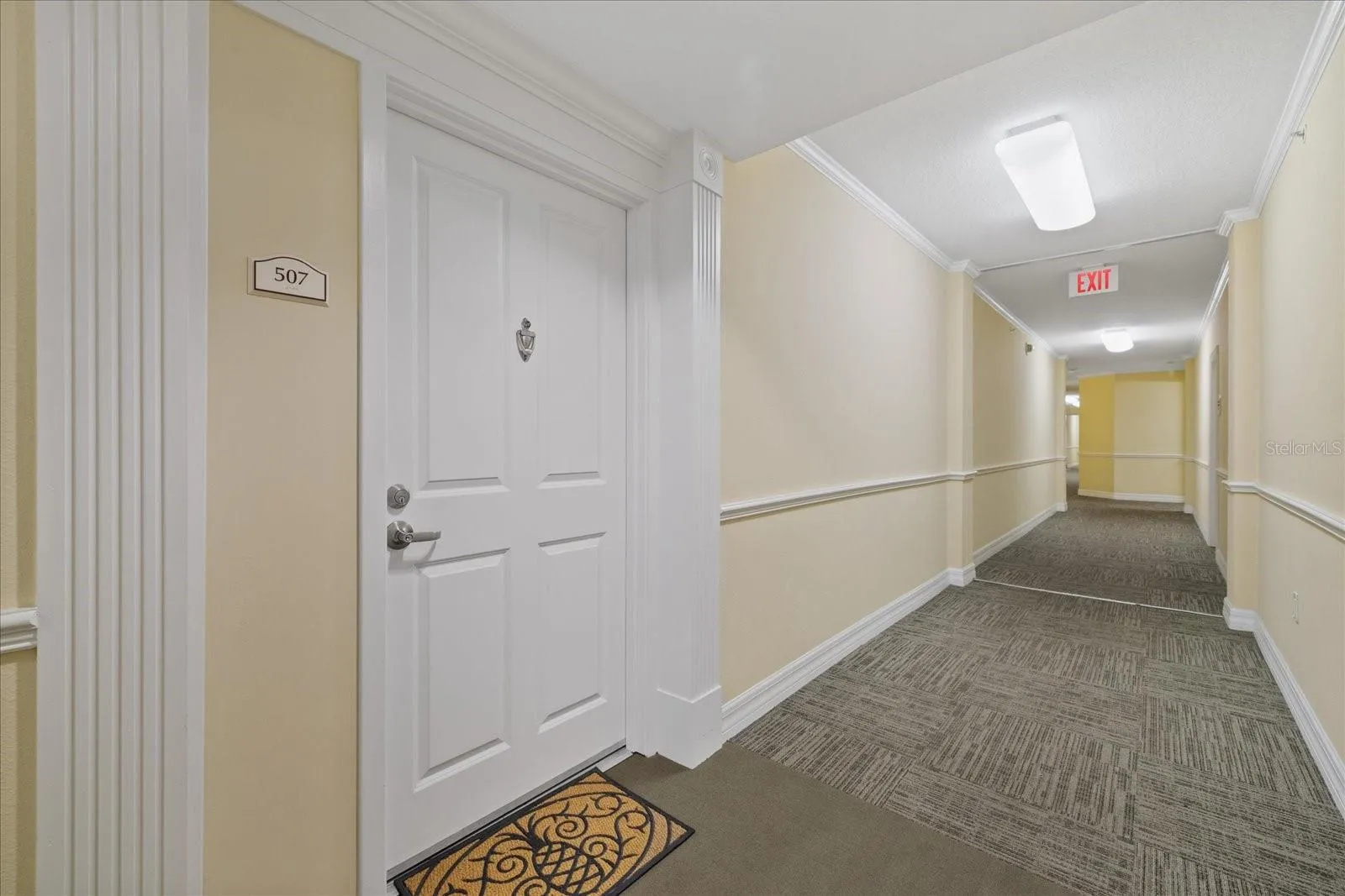 Front Door to condo from hallway on 5th floor