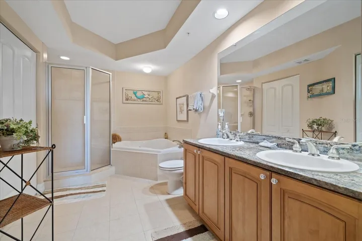 dual vanities in primary bathroom
