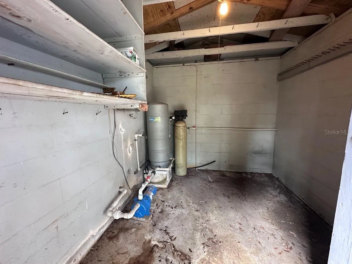 Inside of the Detached Storage Building &amp; 2nd Well Pump