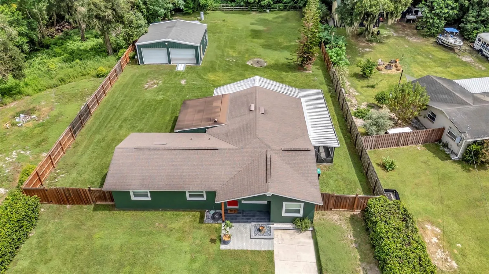 Home with large detached Garage