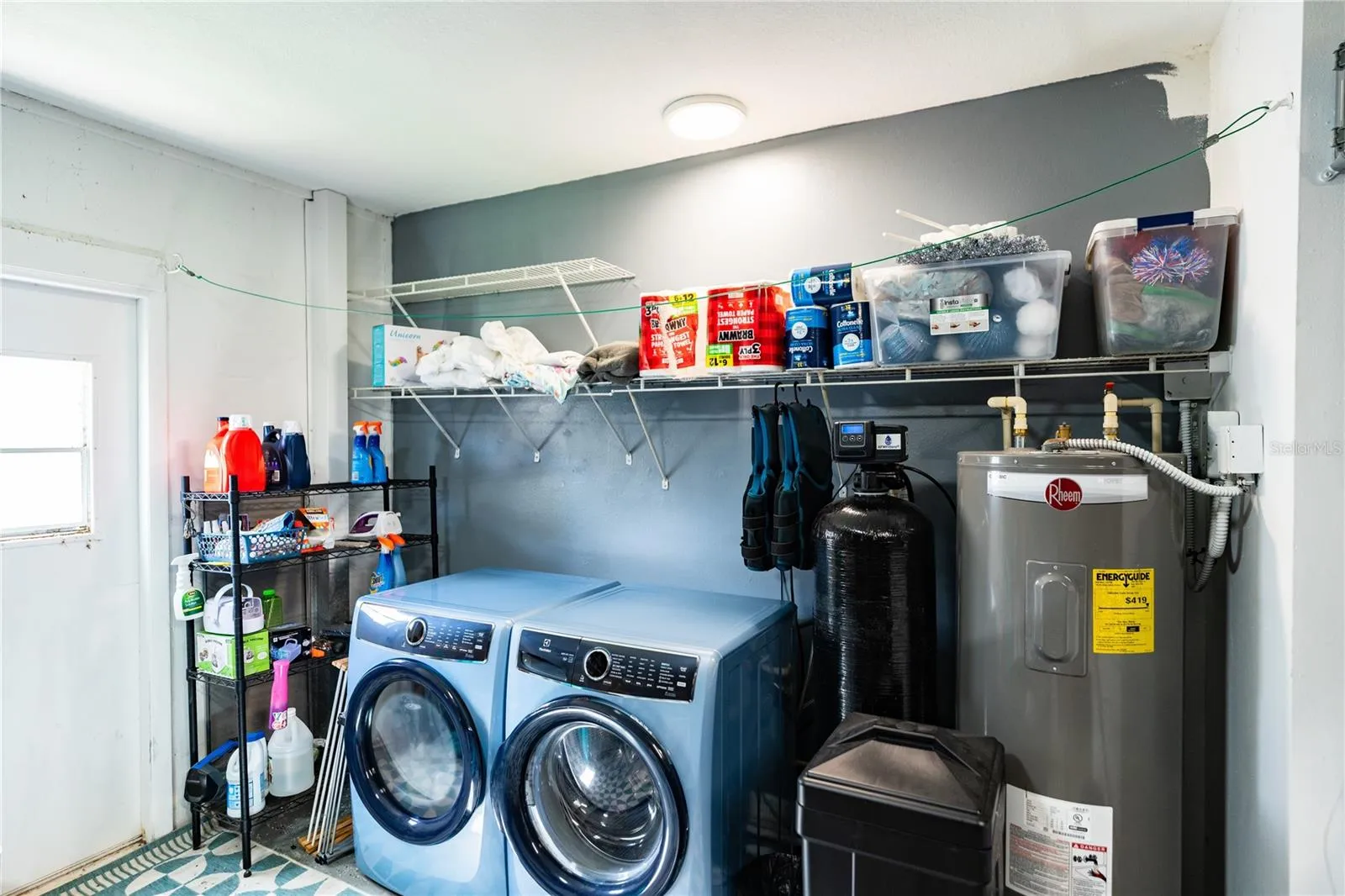 water softener, washer and dryer convey