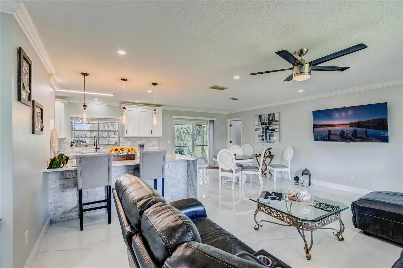 Gleaming, remodeled interior