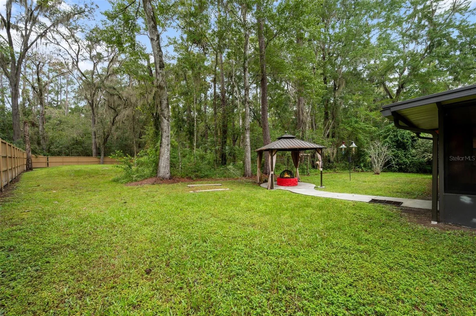 Large backyard