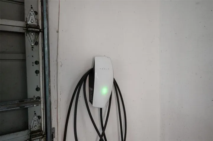 Tesla Supercharger in Garage