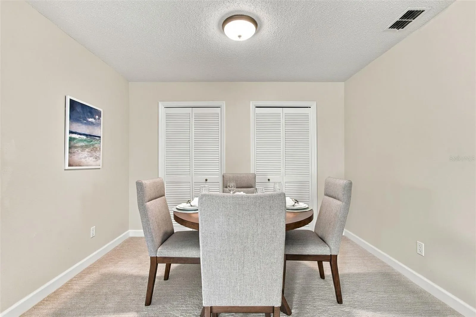 Additional storage in dining area