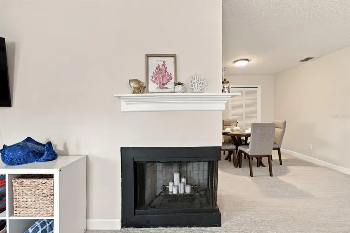 Cozy fireplace