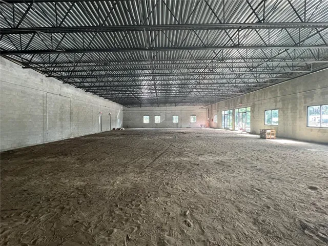 Inside building