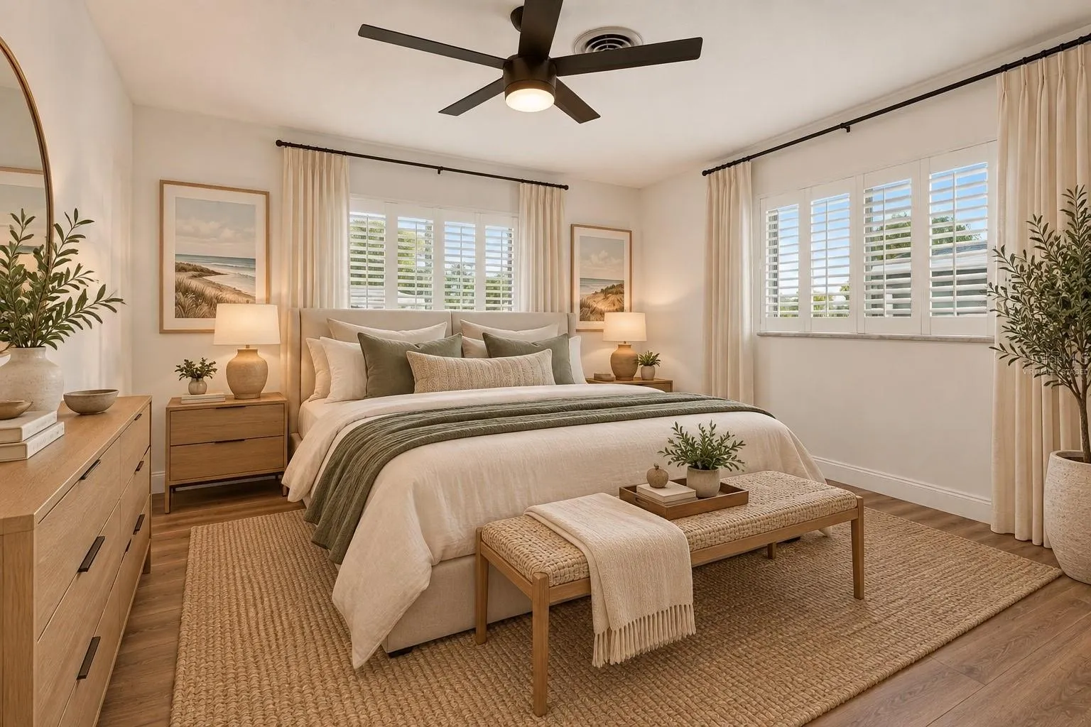 Master Bedroom Virtually staged