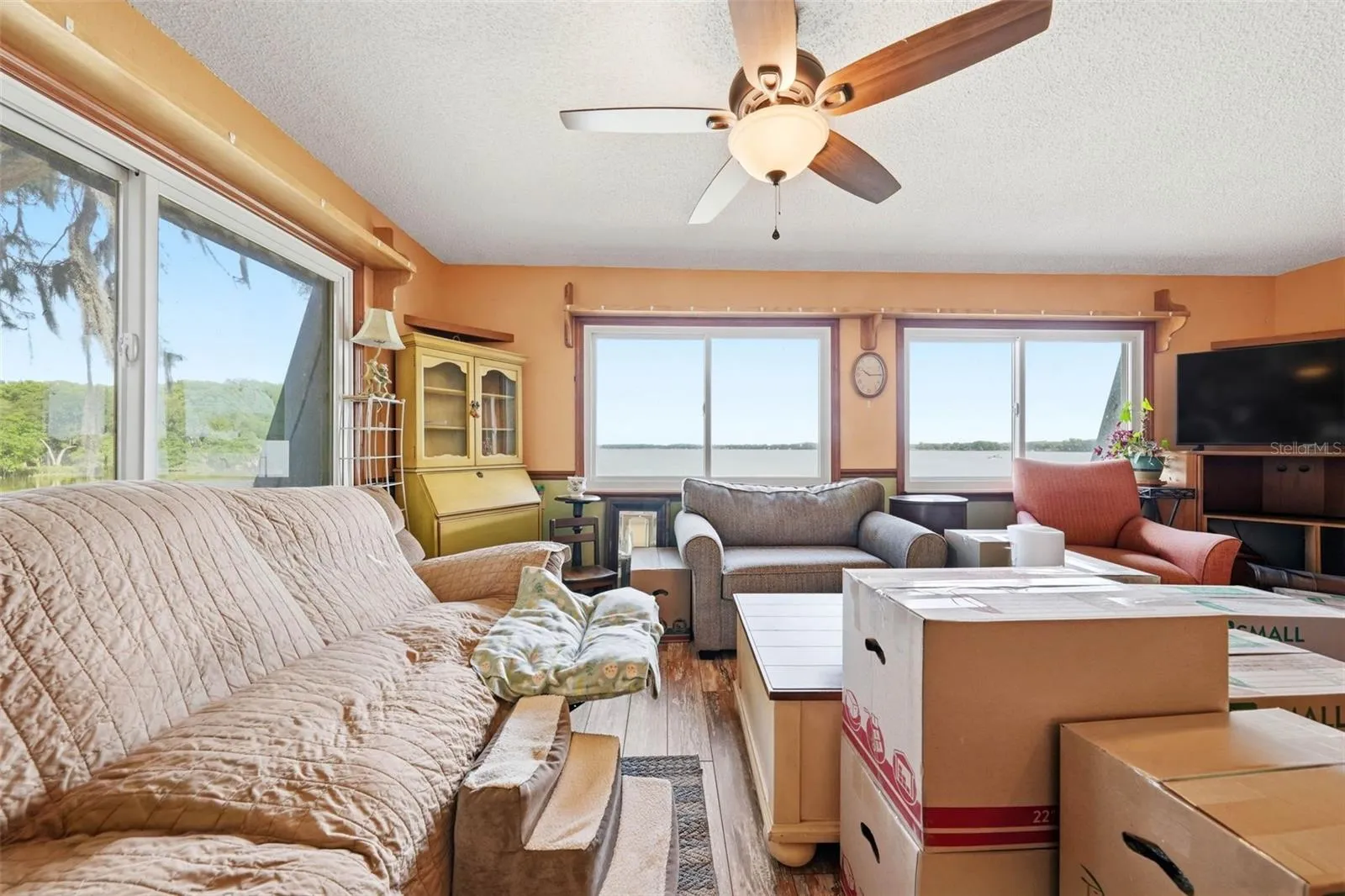 L shaped living room