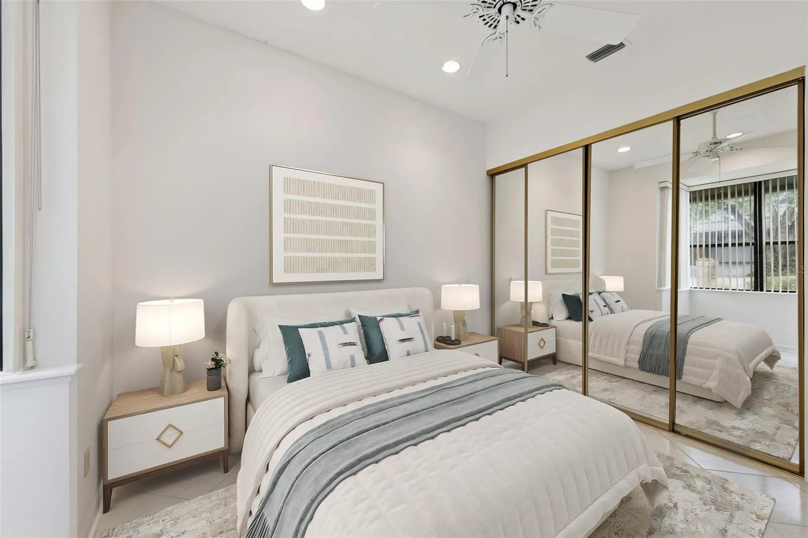 Virtual staged - Downstairs guest bedroom