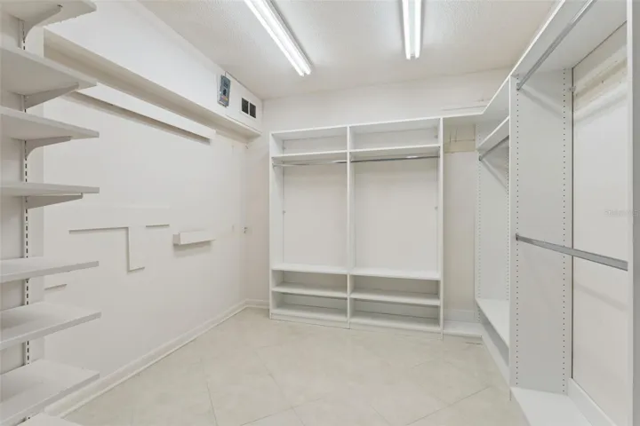 Primary room walk in closet