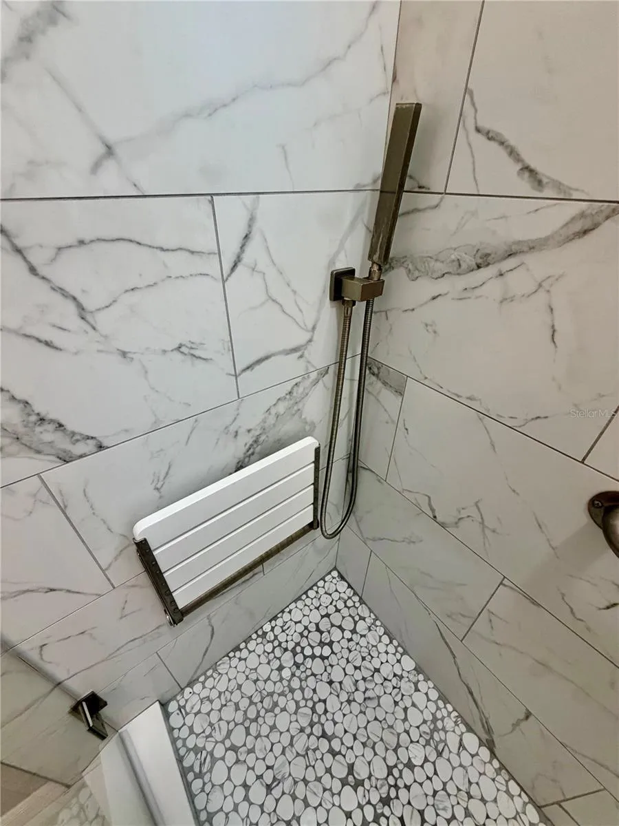 Built in Seat with Shower Wand