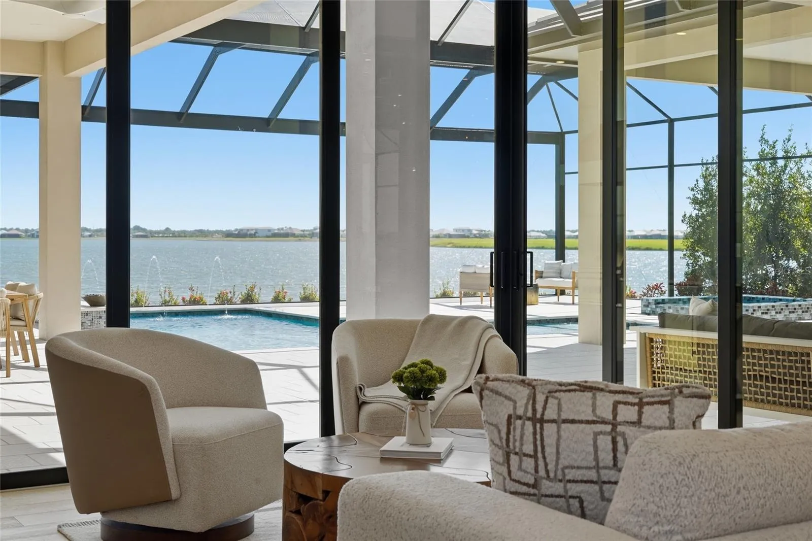 Views of the lake from every angle of the main living areas