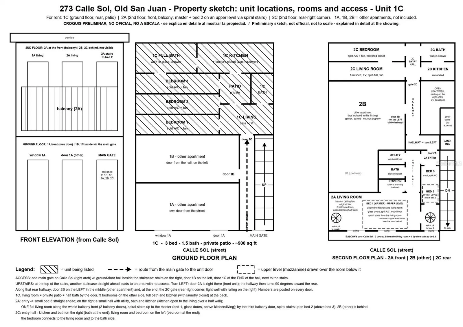 Preliminary property sketch, not official, not to scale; explained in detail at the showing Preliminary property sketch, not official, not to scale; explained in detail at the showing