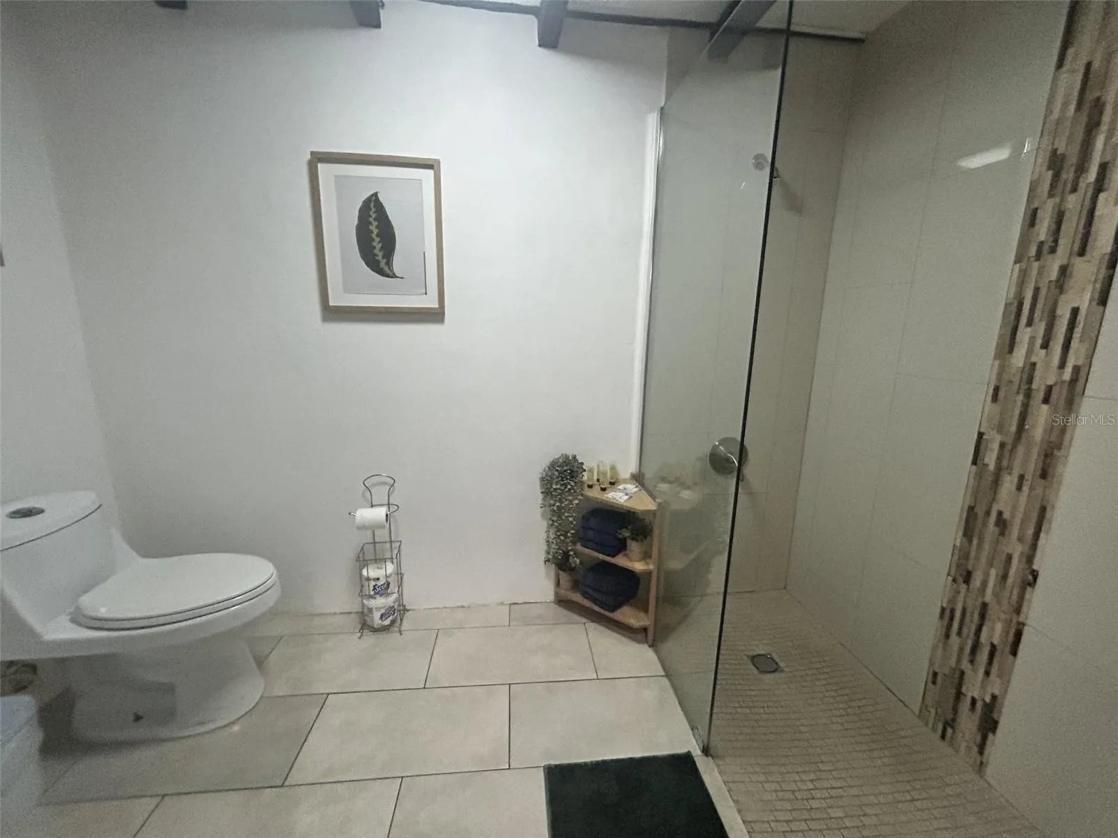 Remodeled full bathroom with walk-in shower Remodeled full bathroom with walk-in shower