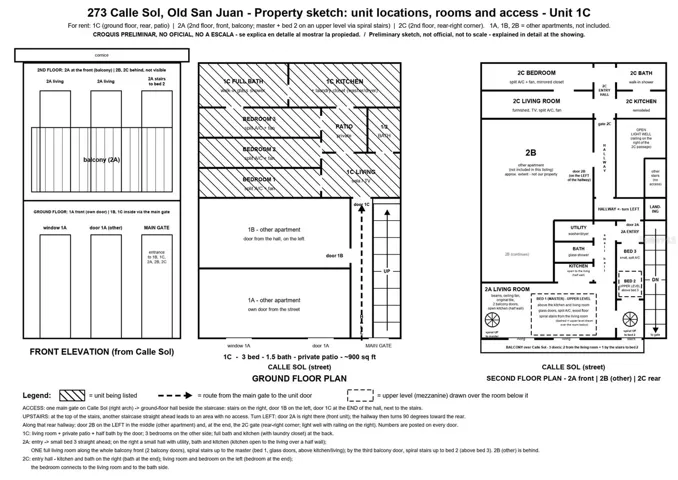Preliminary property sketch, not official, not to scale; explained in detail at the showing