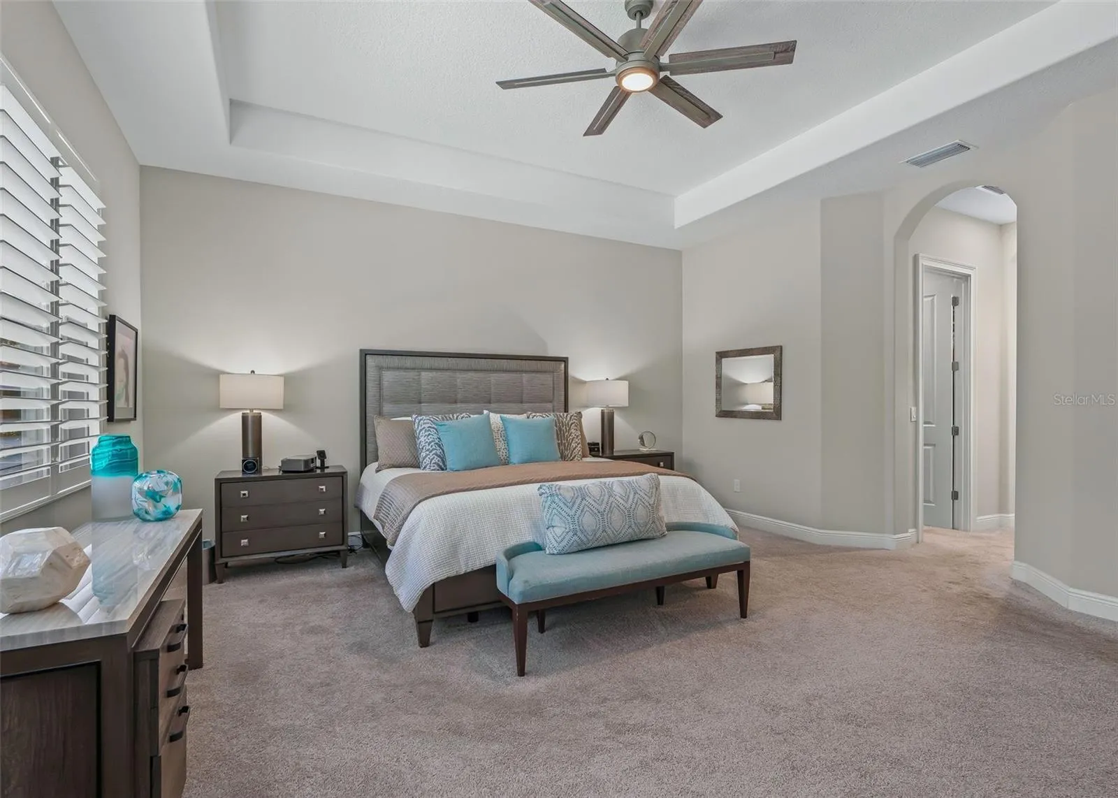 Expansive primary bedroom