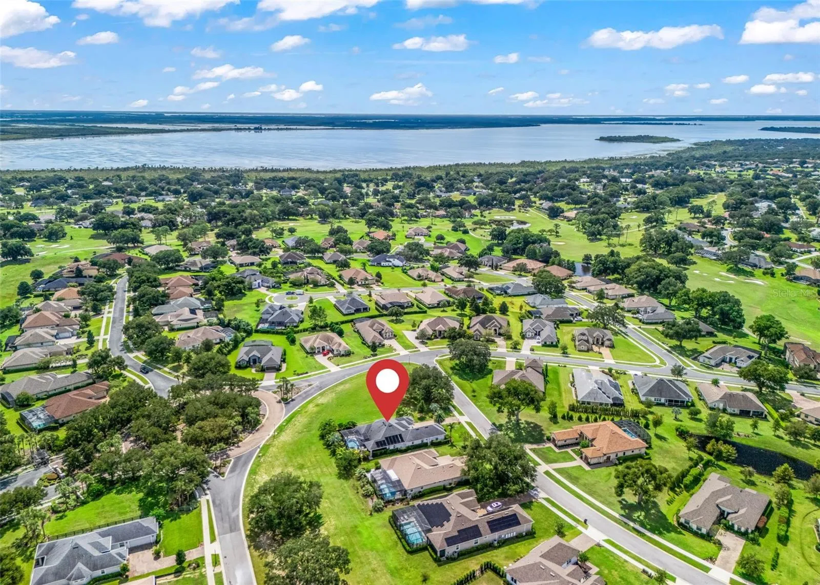 Aerial shot of Bella Vistaat Harbor Hills