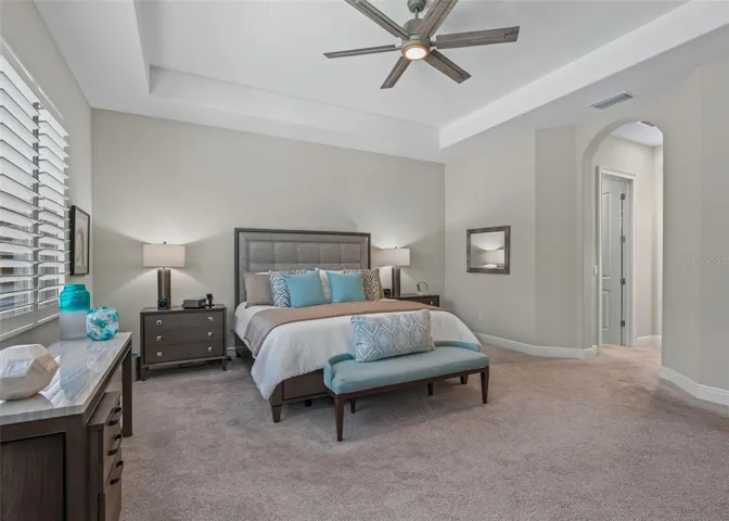 Expansive primary bedroom