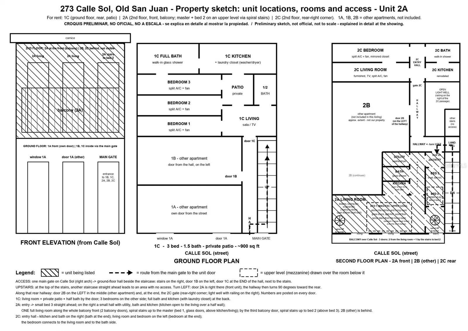 Preliminary property sketch, not official, not to scale; explained in detail at the showing