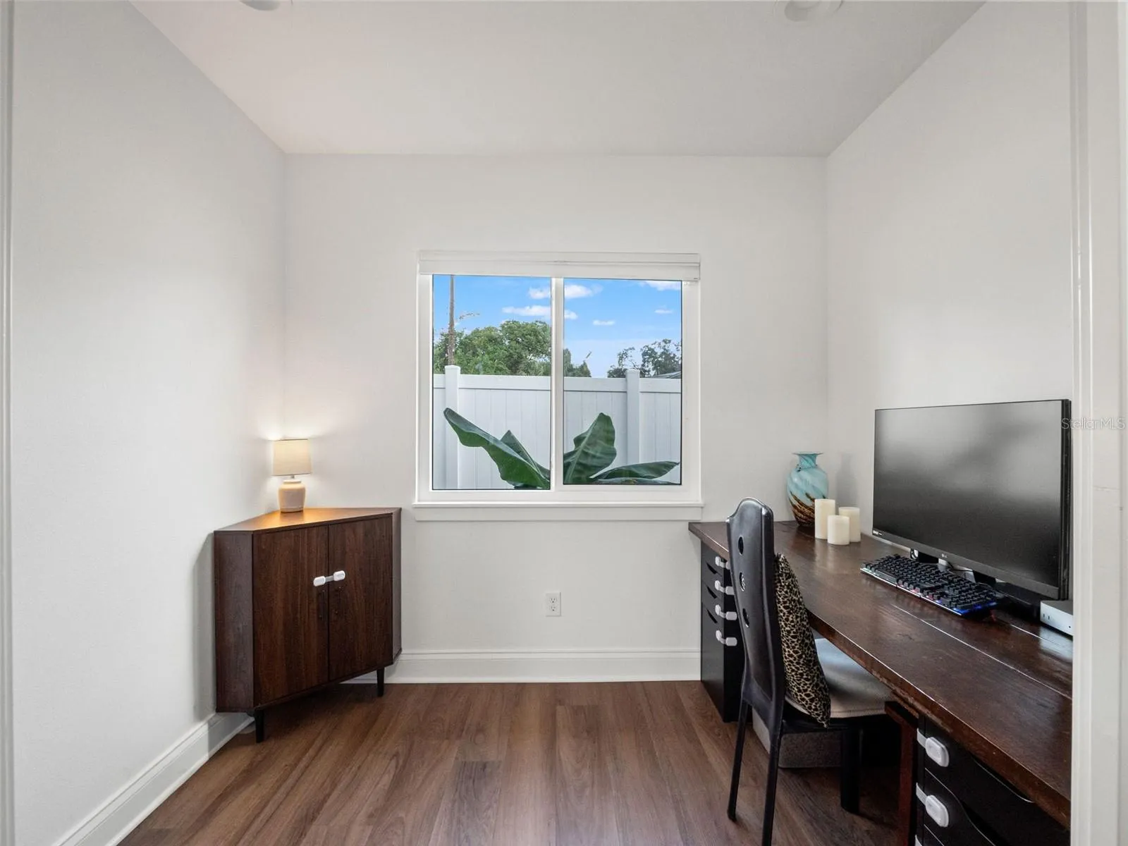 Office with pocket door
