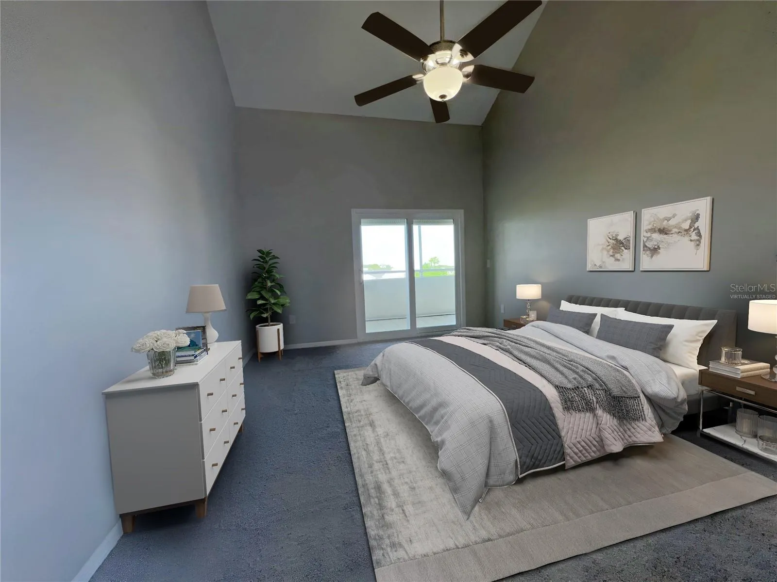 Virtually Staged Primary Bedroom