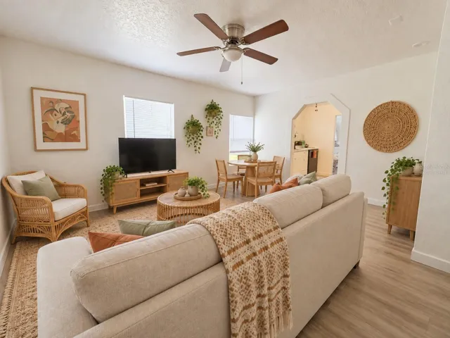 Living and Dining Room - virtually staged