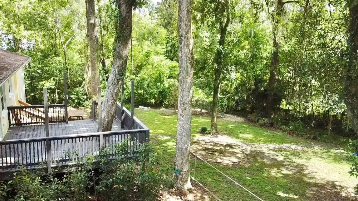 Rear deck and yard