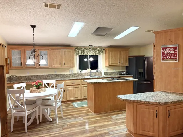 Kitchen open to family room