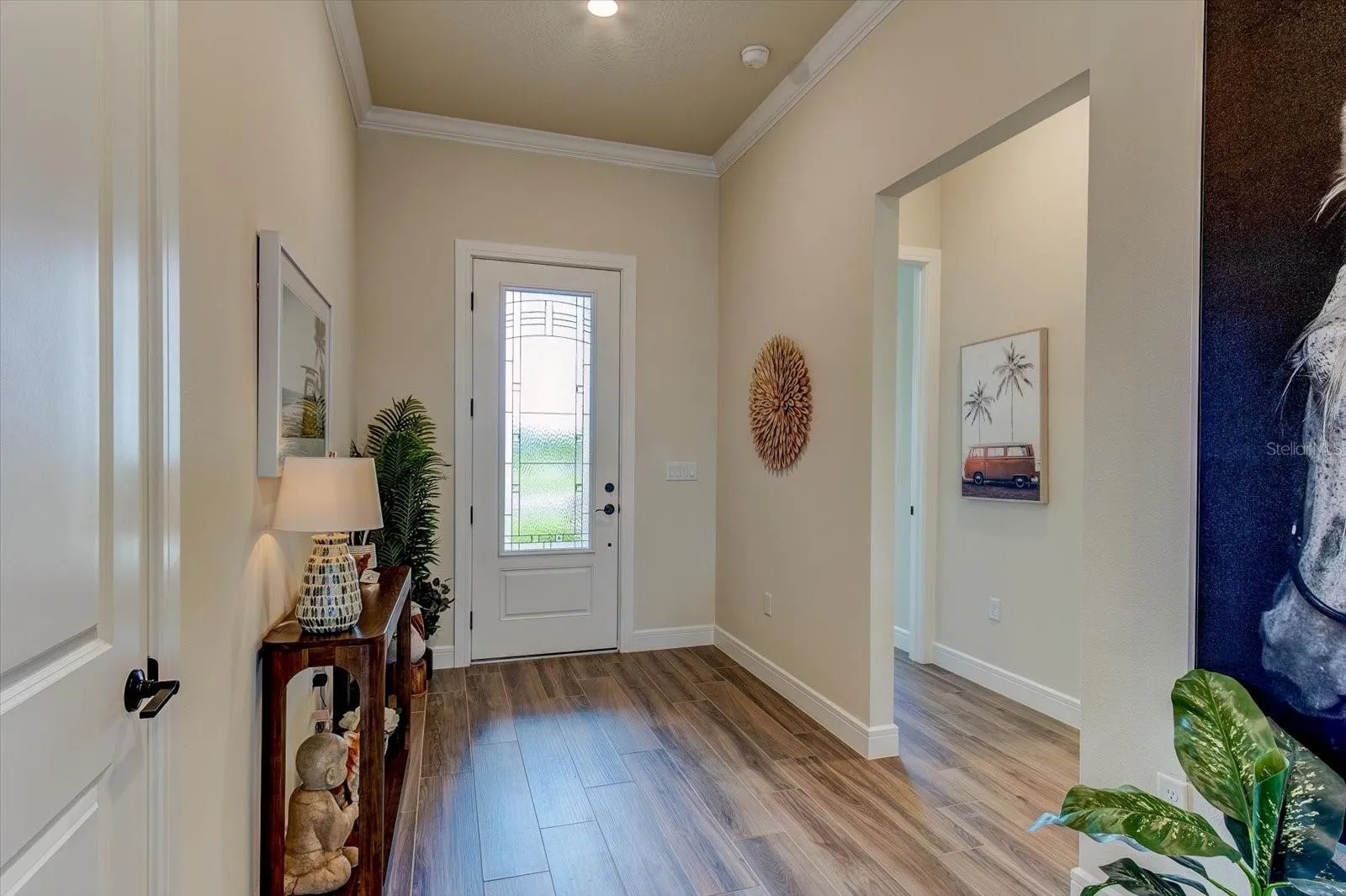Foyer to Bedroom and Half Bath