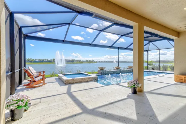 Lanai overlooking Pool and Spa