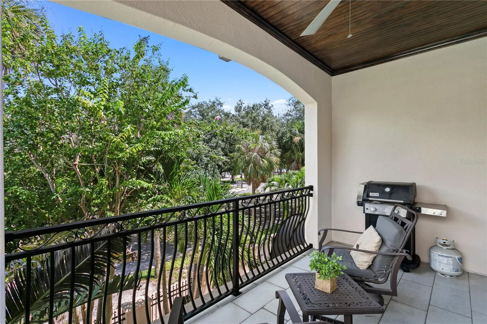 Balcony with grill off of living room - 2nd Floor