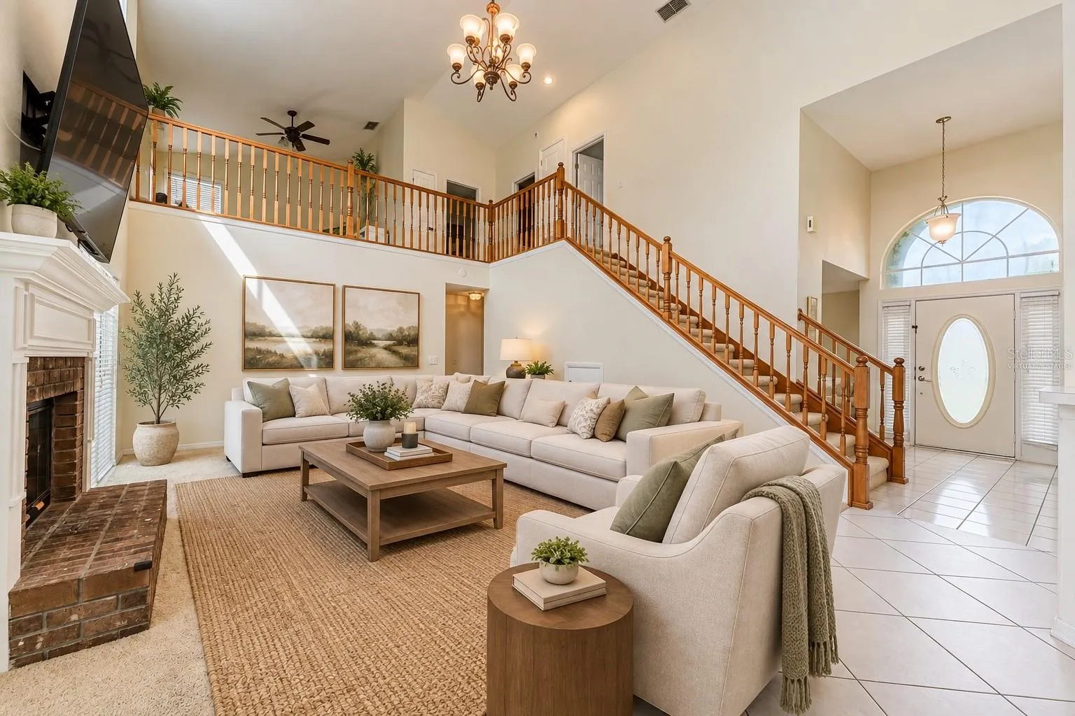 Family Room Virtually Staged