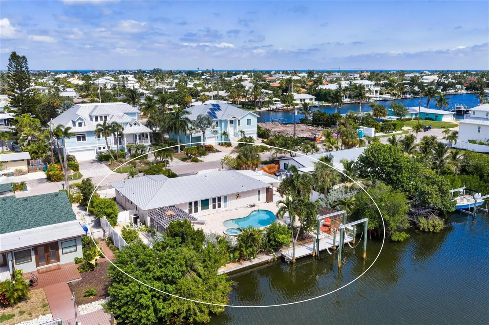 Aerial views north