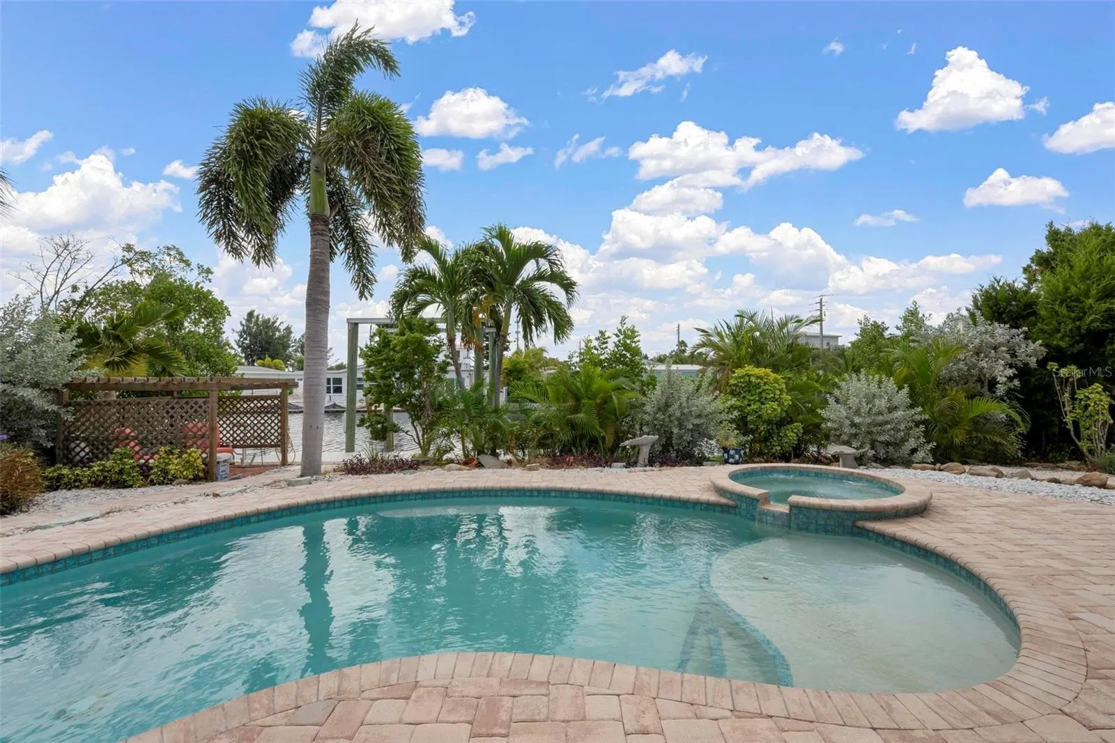 Heated saltwater pool and spa with southern exposure.