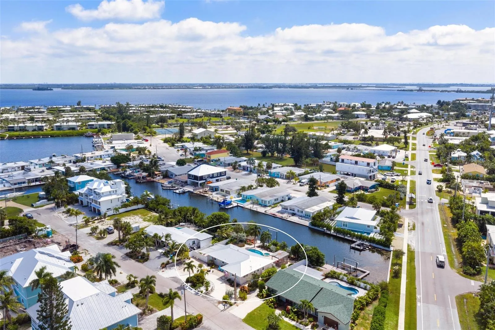 Aerial views to the south and the intracoastal waterway