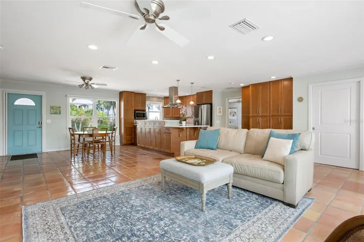 Entry way and open concept living