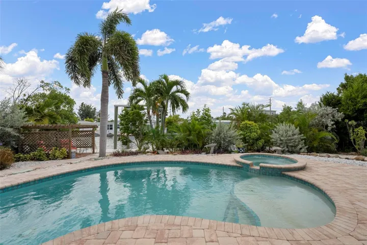 Heated saltwater pool and spa with southern exposure.