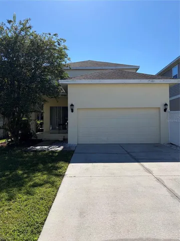 Garage facing rear of house